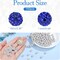 100pcs 10mm Blue Clay Beads, Round Blue Rhinestone Beads for Jewelry Making(Sapphire)
